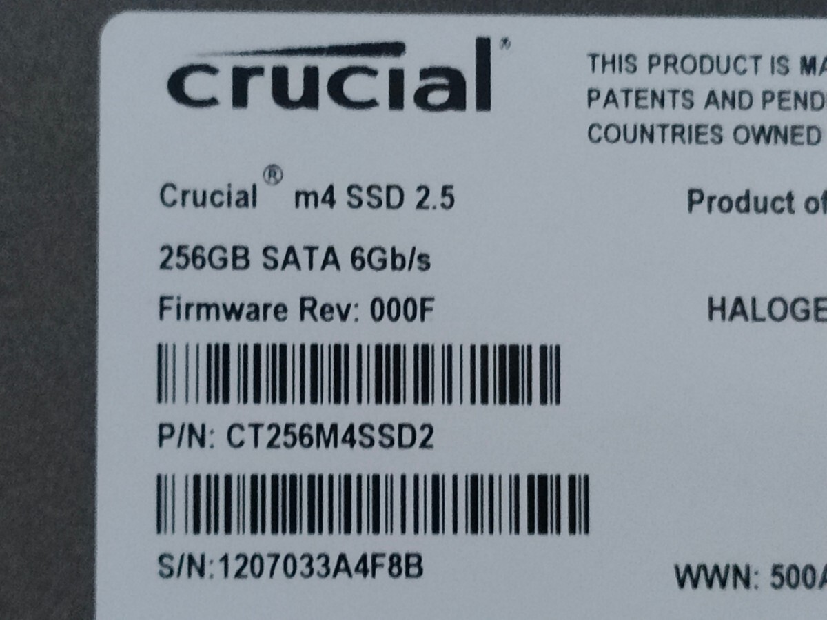 Crucial m4 2.5inch SATAⅢ Solid State Drive 256GB 【内蔵型SSD】の画像3