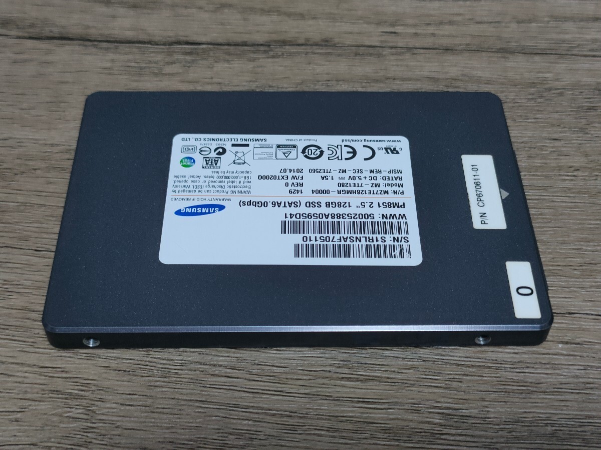 SAMSUNG PM851 2.5inch SATAⅢ Solid State Drive 128GB 【内蔵型SSD】の画像6