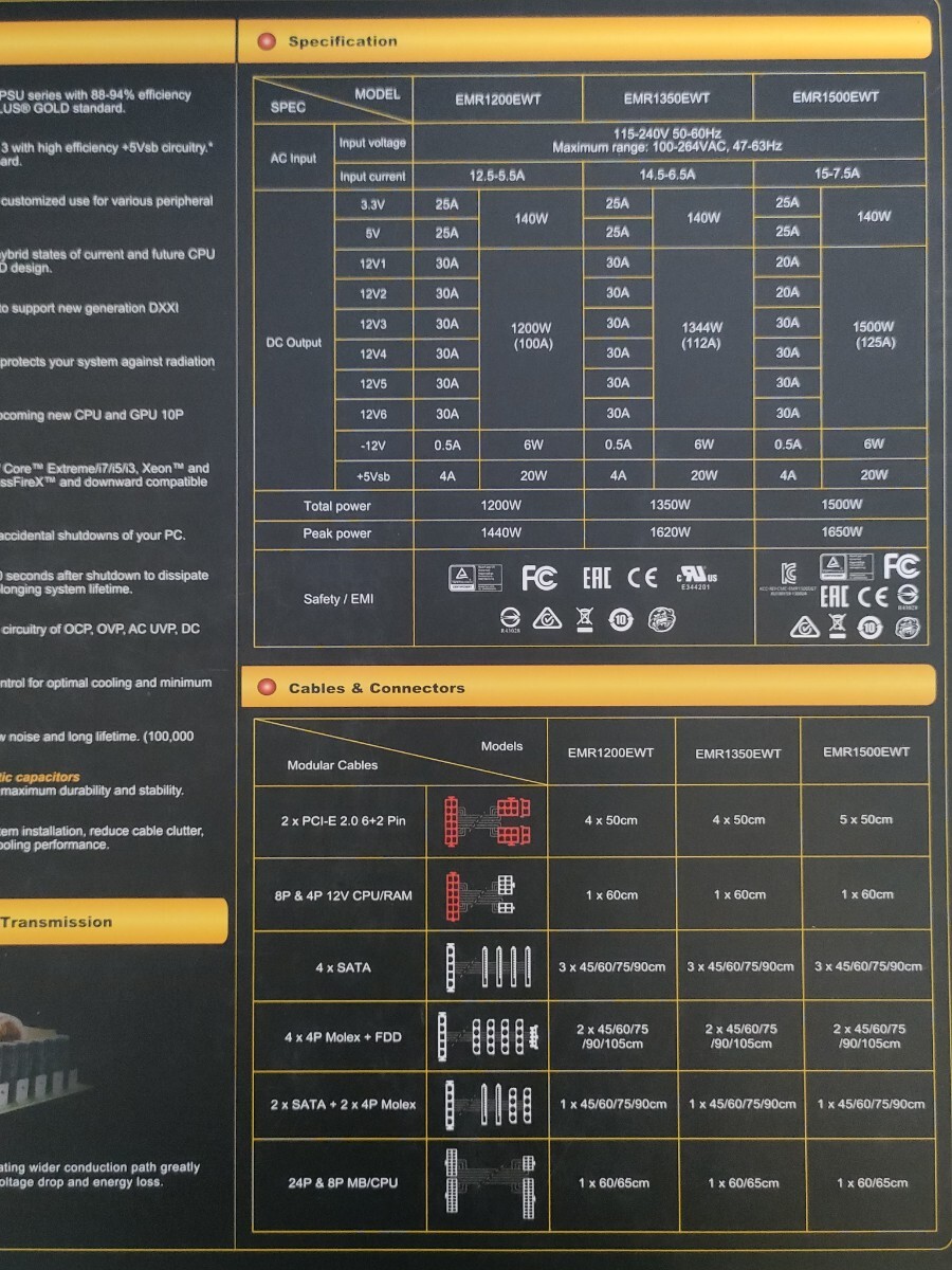 ENERMAX MAXREVO 80PLUS GOLD 1500W [ power supply unit ]