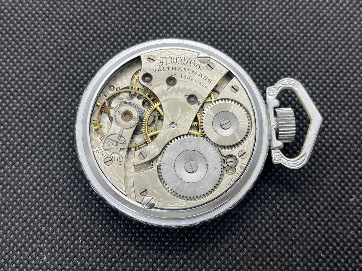 WALTHAM（ウォルサム） 懐中時計（動作品）アンティーク(Antique pocket watch）★同梱可 No.1132の画像7