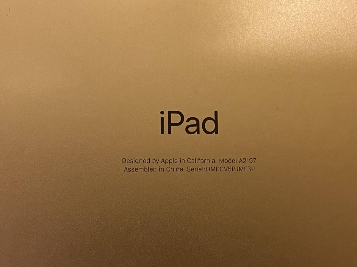 Apple iPad 第7世代 Wi-Fiモデル 32GB MW762J/A A2197 ゴールド 本体・充電器のセット 