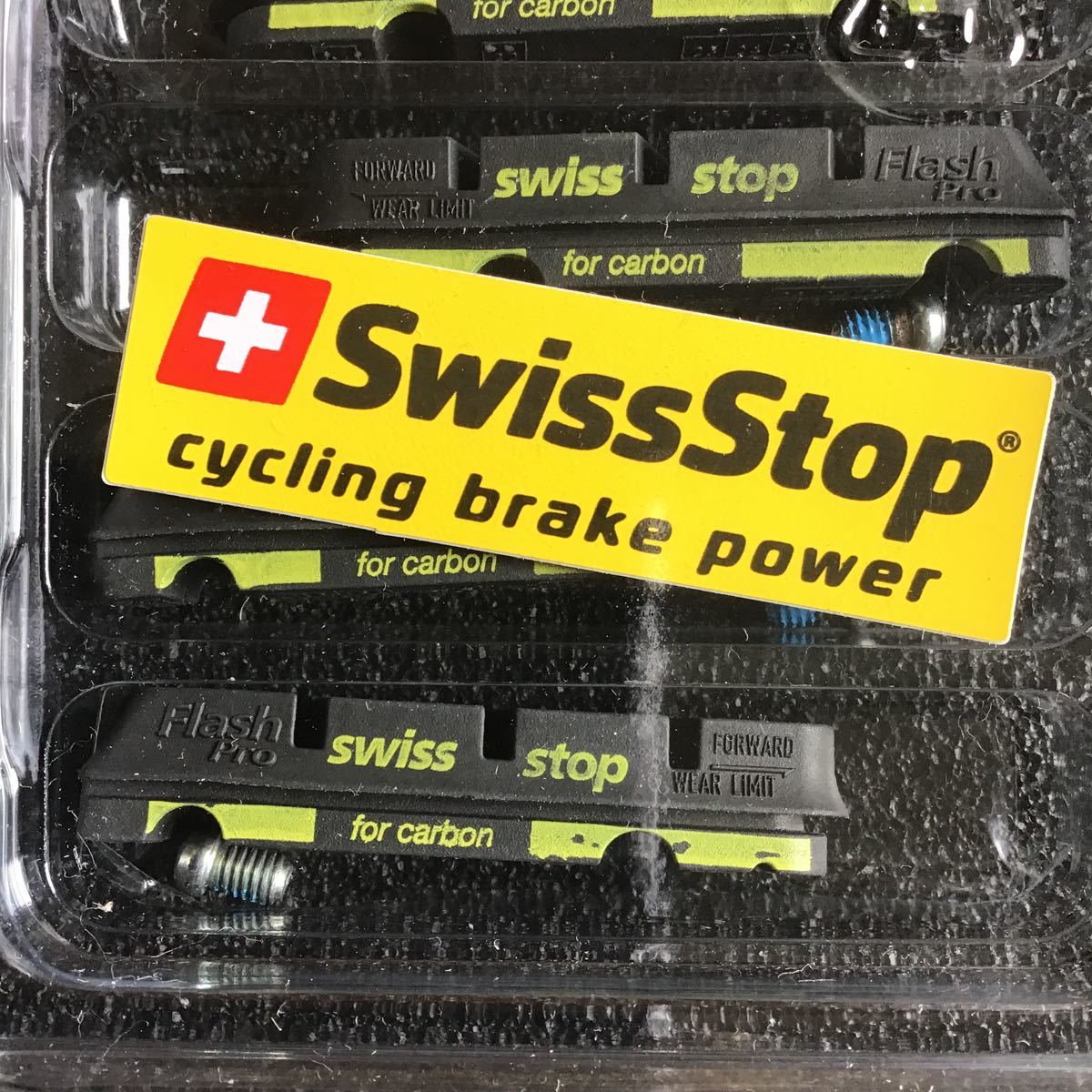 SWISS STOP スイスストップ FlashPRO BLACK PRINCE フラッシュプロブラックプリンス 前後セット(シマノ・スラム用)(7640121222139)