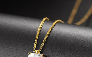 送料一律 ハート型ダイヤモンドCZ 愛のゴールドネックレス 18KGP Gold Plated necklace 1円オークション 60の画像3