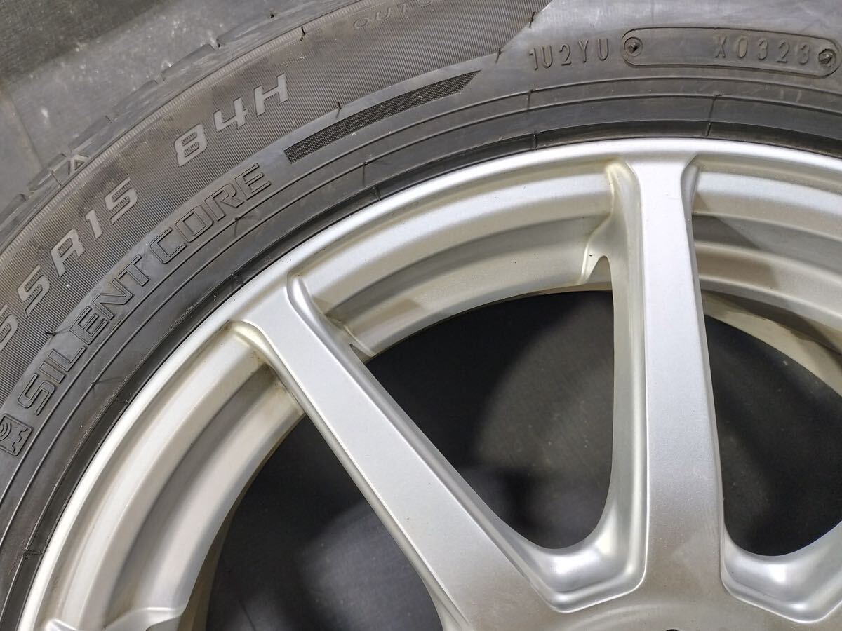 175/65R15 2023年 DUNLOP LEMANSⅤ＋ アルミホイール 100-4H 15インチ 5.5J+42 RAVRION アクア ヴィッツ スイフト デミオ ノート 189946 の画像6