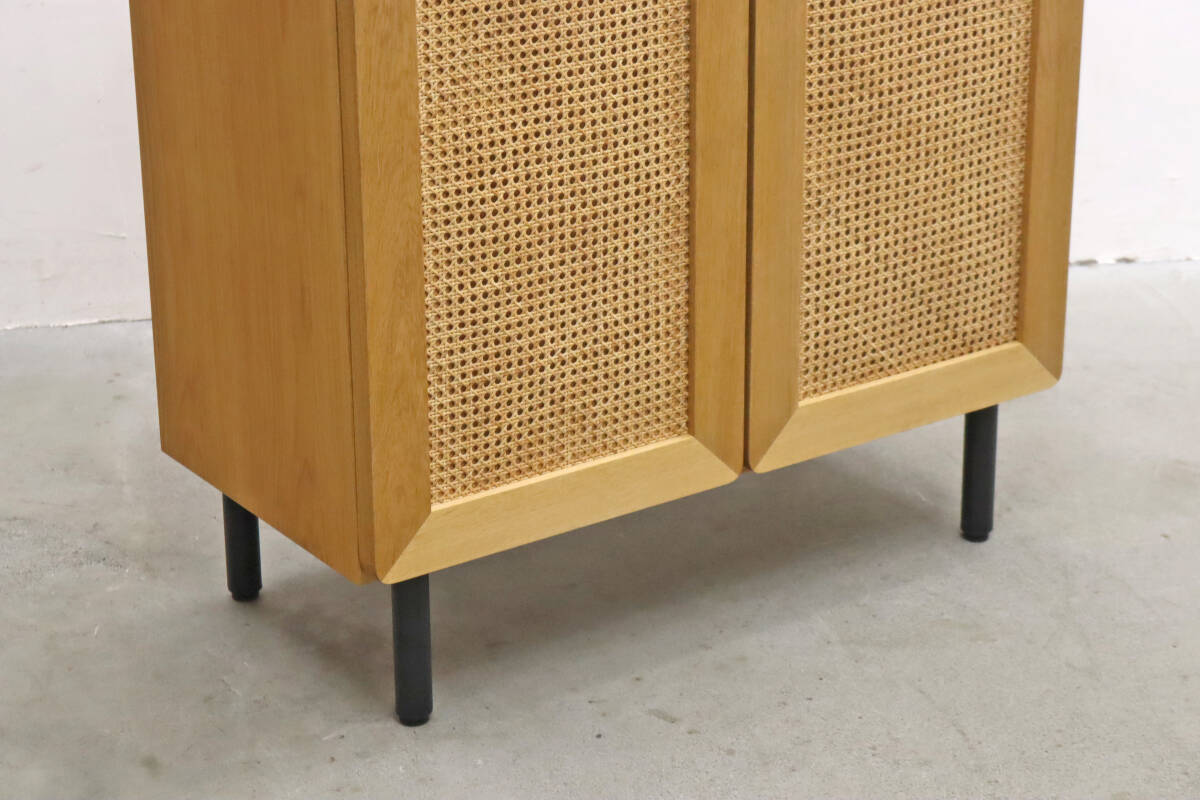 * oak material with legs cabinet rattan rattan cupboard bookcase storage natural modern 1/ Northern Europe actus sea urchin ko less seal IDC/OCS20125*