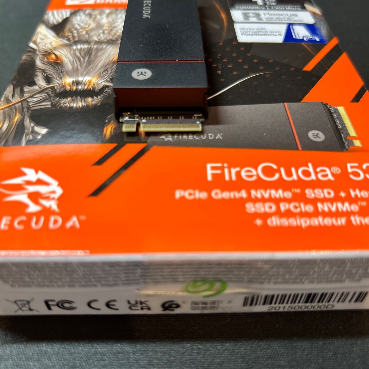 中古 シーゲイト Seagate FireCuda 530 M.2 内蔵 SSD ヒートシンク付 1TB PCIe Gen4 x4 読取速度 7300MB/s ZP1000GM3A023_画像6