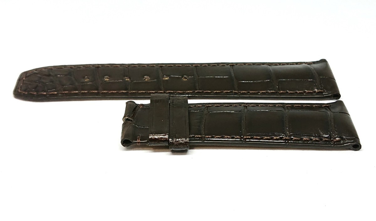 BAUME&MERCIER Baume&Mercier original equipped gaiters belt 22mm dark brown unused [BM6]