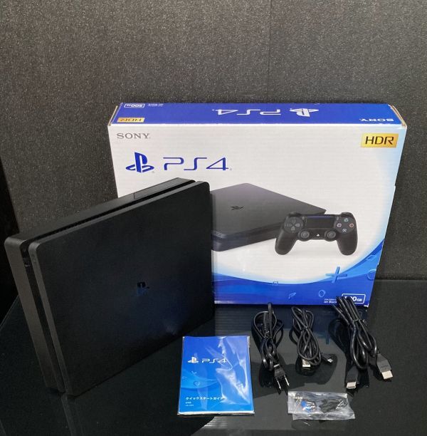 【PS4 動作確認済】PlayStation 4 ジェット・ブラック 500GB (CUH-2100AB01) 【2404-0045】の画像1