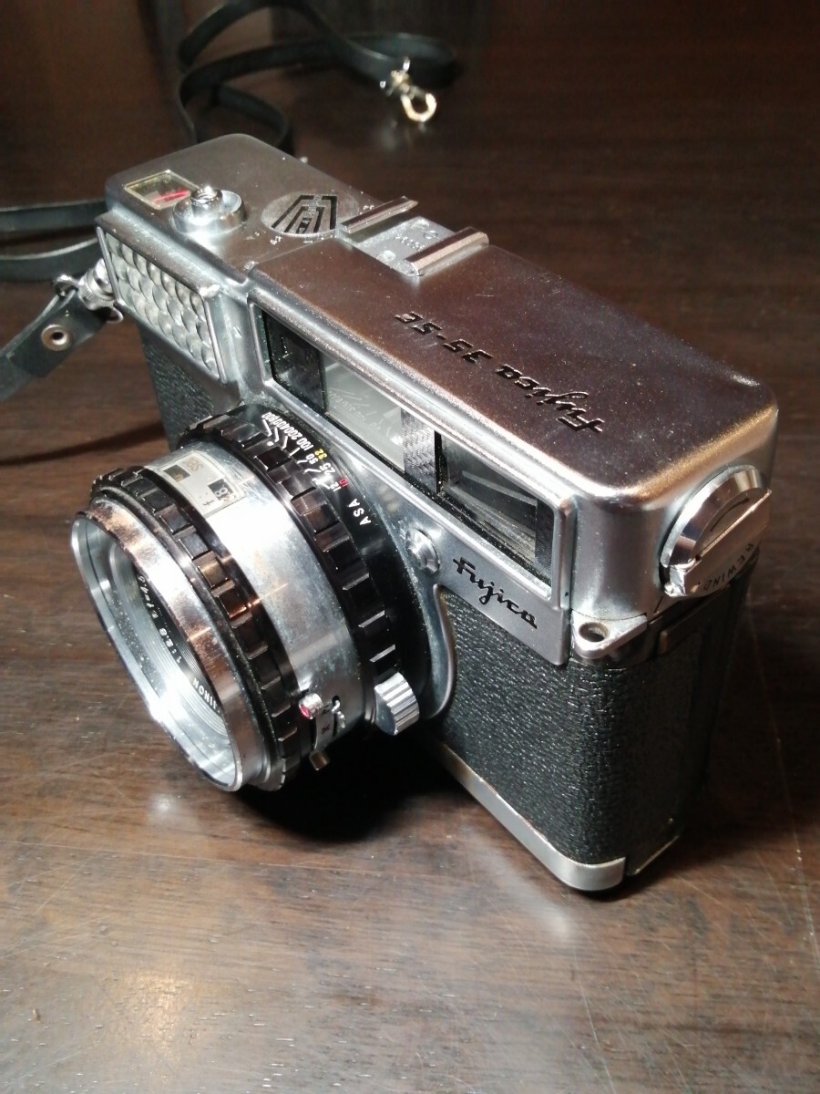 #265 Fujica 35-SE フジカ FUJINON 4.5cm F2.8 ケース付き シャッターは切れました 昭和レトロ フィルムカメラ カメラ
