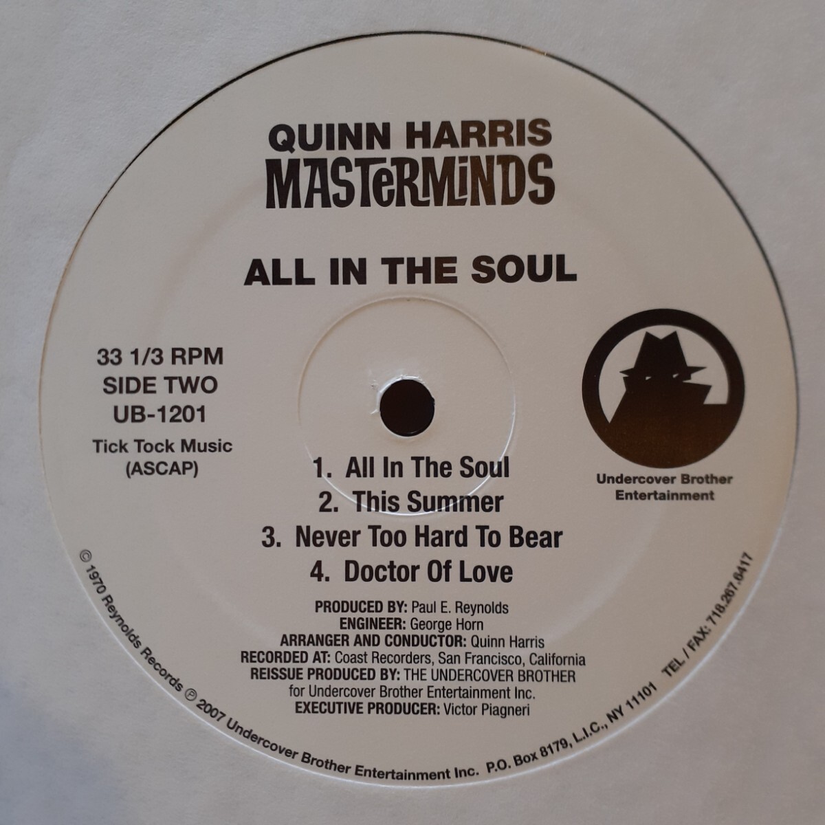 QUINN HARRIS & THE MASTERMINDS / ALL IN THE SOUL /LP/レアグルーヴ/FUNK/RARE GROOVE A to Z 完全版 掲載_画像3