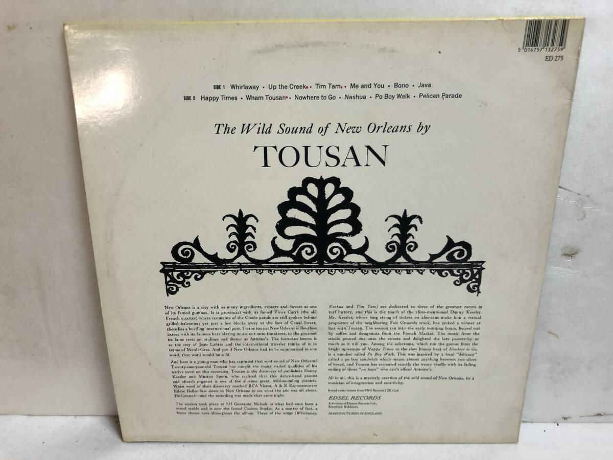40413S UK盤 12inch LP★ALLEN TOUSSAINT/THE WILD SOUND OF NEW ORLEANS BY TOUSAN★ED 275_画像2
