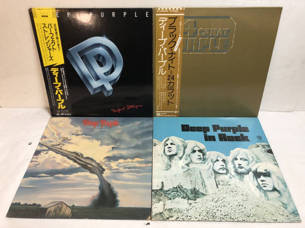 40427S 帯付12inch LP★ディープ・パープル ４点セット★ PERFECT STRANGERS / 24 CARAT PURPLE / STORMBRINGER / DEEP PURPLE IN ROCKの画像1