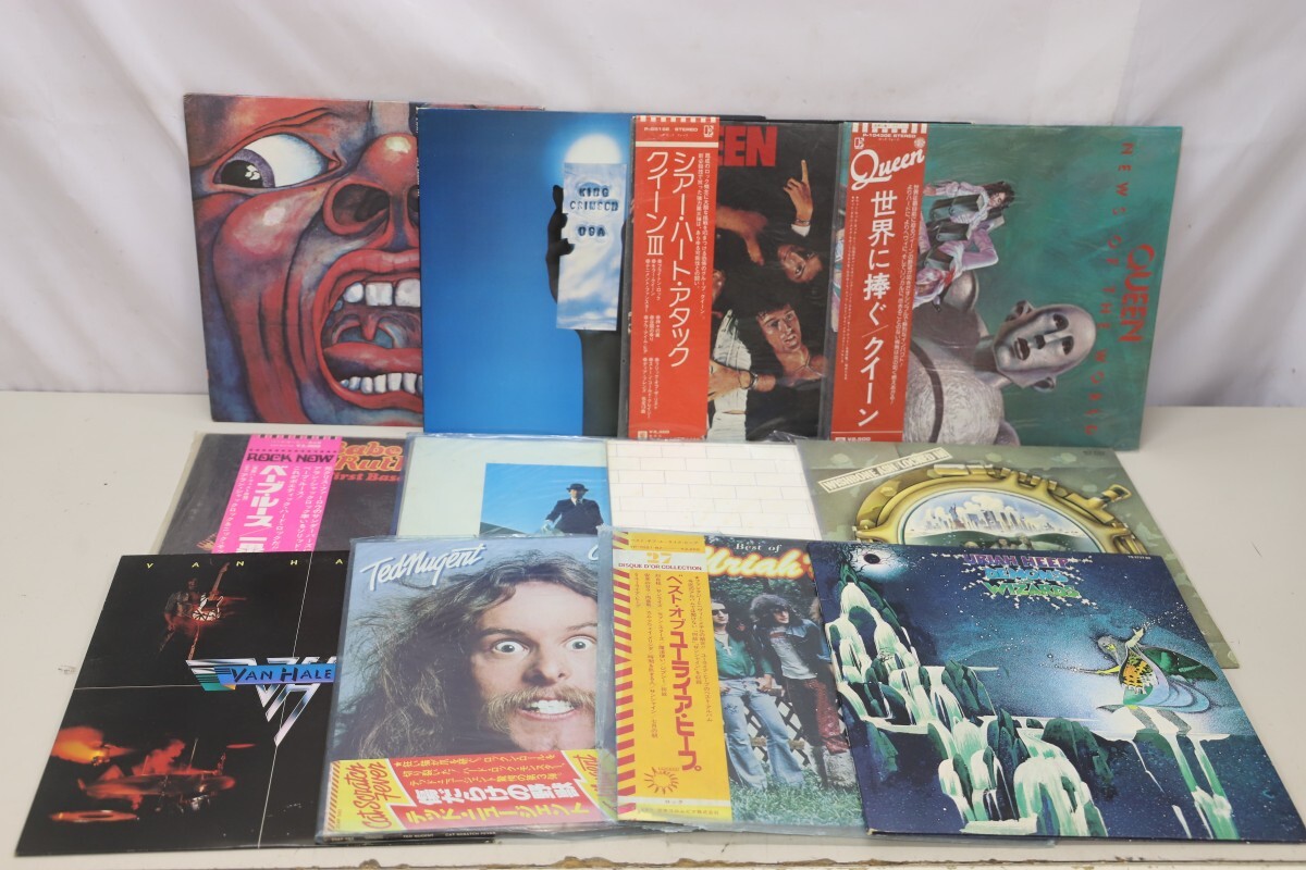 洋楽ロック LPレコード 12枚まとめて ピンク・フロイド/クイーン/キング・クリムゾン等 (D2993)の画像1
