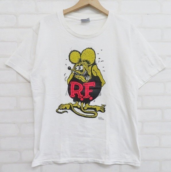 7T1795【クリックポスト対応】RAT FINK 半袖Tシャツ USA製 ラットフィンク_画像1