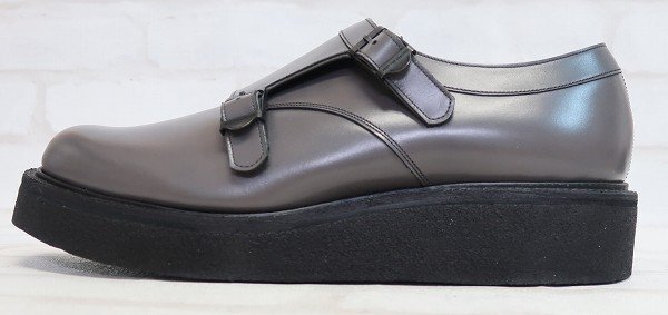 1S6673# unused goods footthecoacher DOUBLE MONK HARDER foot The Coach .- Raver sole shoes 