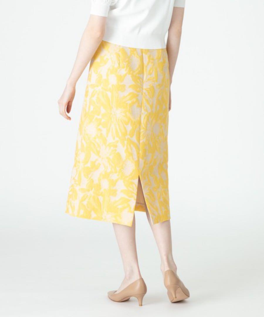 【686】新品　アナイ系列ルルウィルビー　フラワージャガードＡラインスカート