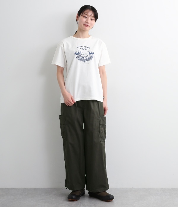 ◆NORTHERN TRUCK/ノーザントラック☆ガーデンイラストTシャツ★オフホワイト　L_画像2