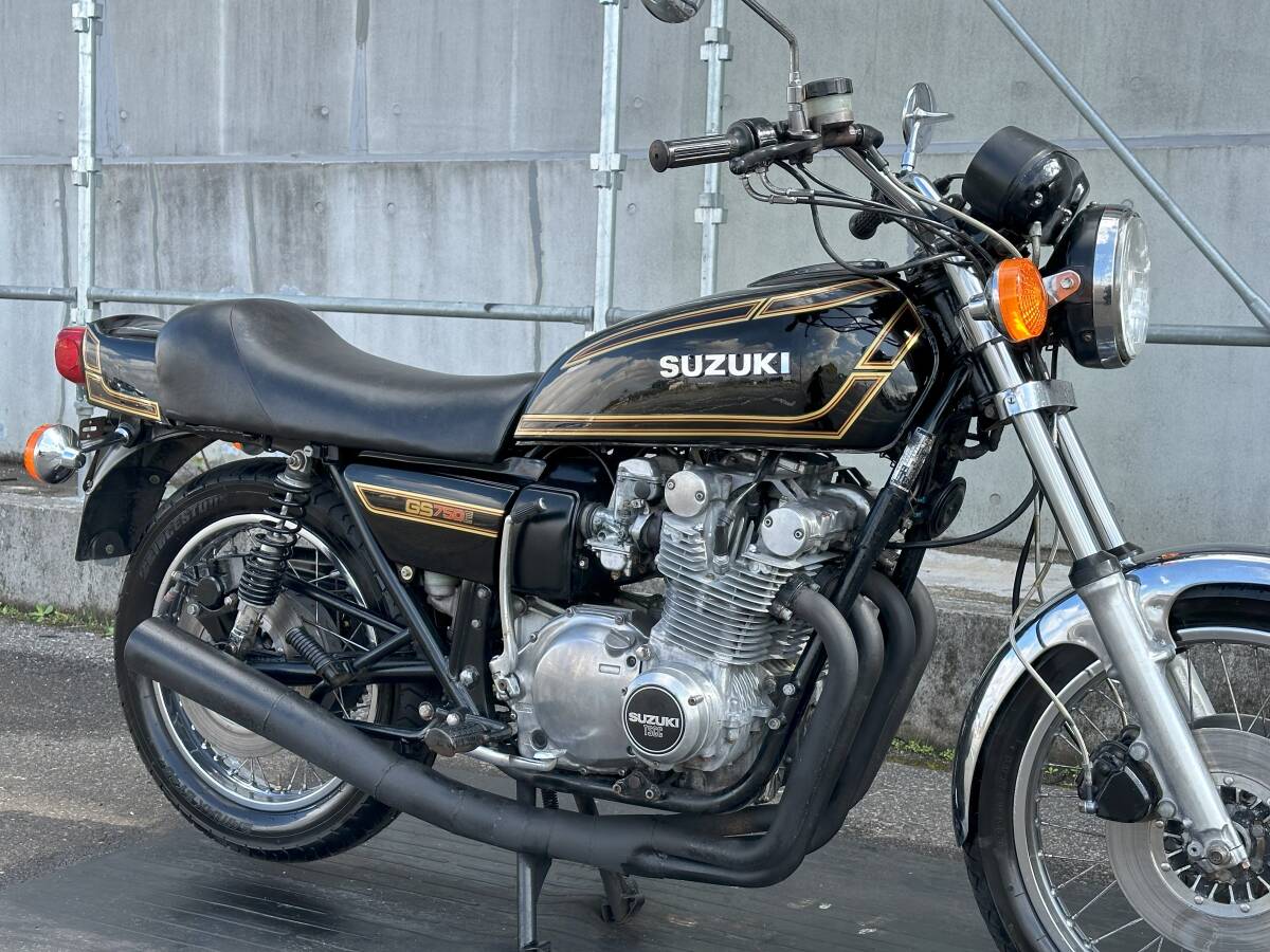 超極上GS750 E2カラー!! エンジン絶好調!! 状態最高!! スズキ SUZUKI エンジン実働 動画あり 旧車絶版車 GS400 GS425 GS550 GS1000 GSXの画像2