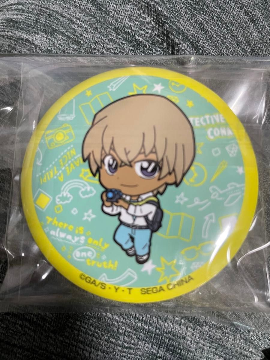 【名探偵コナン】セガラッキーくじ　缶バッジ　ぬいぐるみセット　安室透　古谷零　バーボン　G賞　J賞
