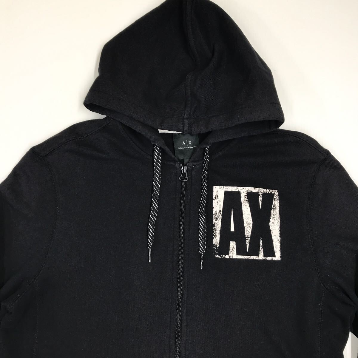 A/X ARMANI EXCHANGE アルマーニエクスチェンジ　スウェットパーカー　フルジップ　ダブルジップ　Sサイズ(Mサイズ相当)　34-53a_画像2