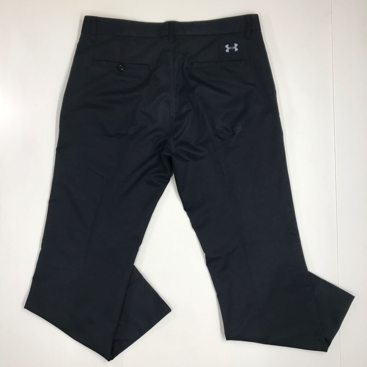 under armour アンダーアーマー　ストレッチパンツ　スラックス　黒　ノータック　メンズ　88 ゴルフ　GOLF 34-106a_画像4