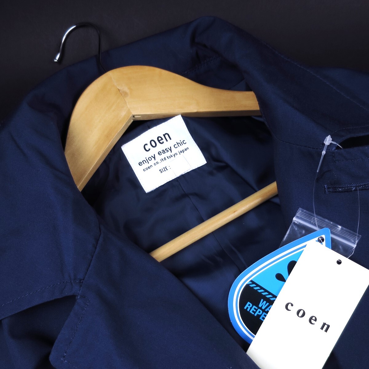  new goods * United Arrows /ko-en/coen/ turn-down collar spring coat 137/79 navy blue /[M]