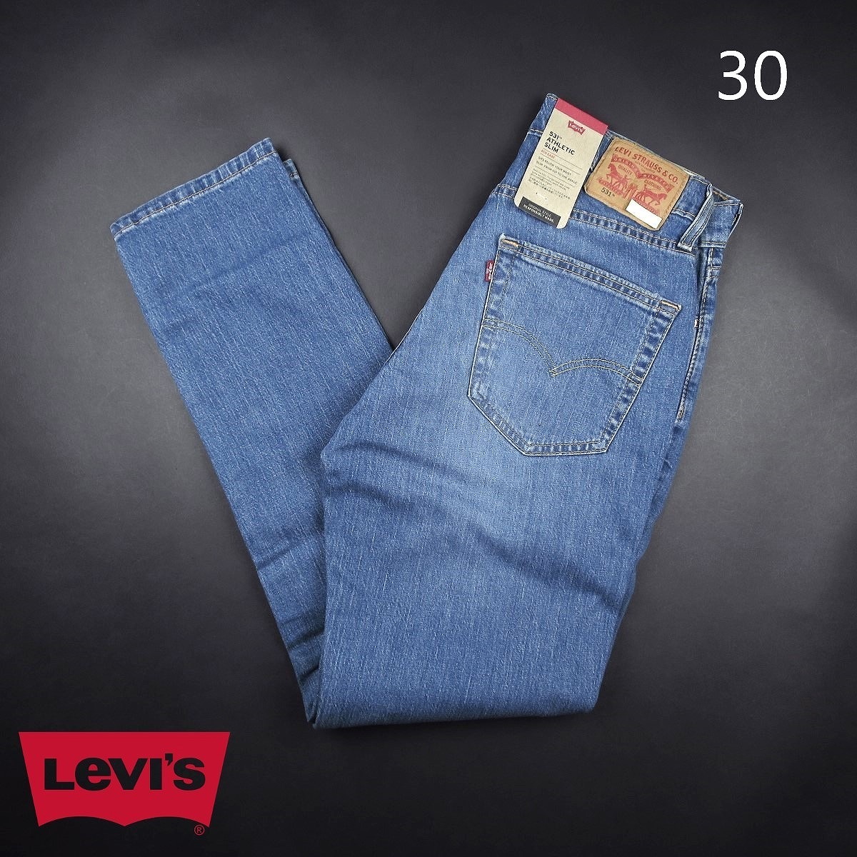 新品★Levi’s/リーバイス/531アスレチック・ストレッチスリムジーンズ8549/011/Mインディゴ/【30】_画像1