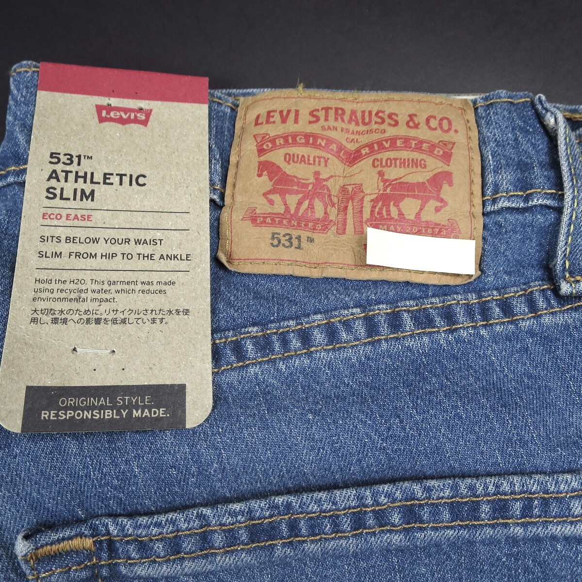 新品★Levi’s/リーバイス/531アスレチック・ストレッチスリムジーンズ8549/011/Mインディゴ/【30】_画像9