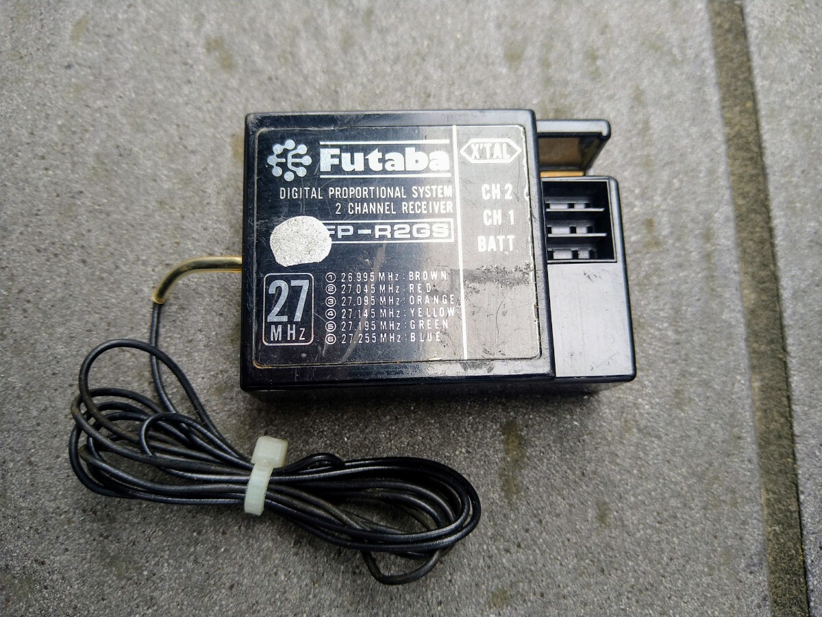  Futaba . leaf FP-R2GS receiver ① old Futaba 3 pin connector 40 year degree front. retro goods. 