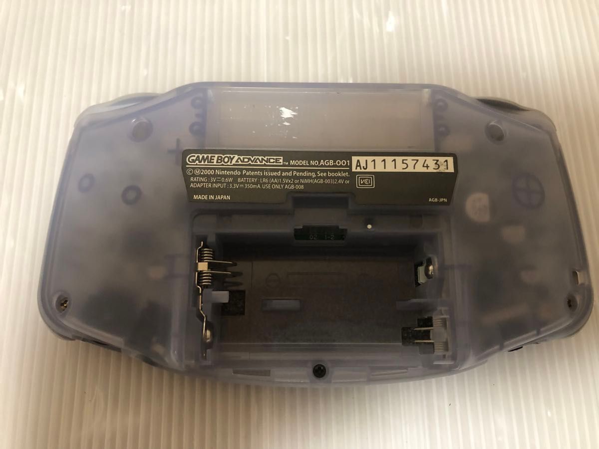動作確認済み GBA ゲームボーイアドバンス 本体 クリアカラー 動作確認済み GBA ゲームボーイアドバンス 本体 クリアカラー