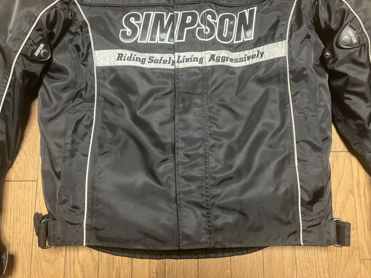 SIMPSON シンプソン ライダースジャケット 中綿入りインナー、プロテクター付属 サイズLLの画像3