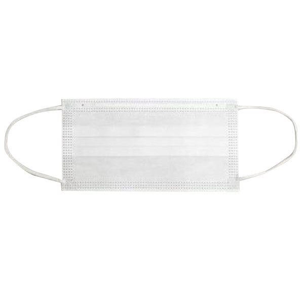 カラーマスク ホワイト 3層 不織布 ふつうサイズ 柔らか素材でやさしい着け心地 入数：1箱(50枚入) RF-0918_画像1