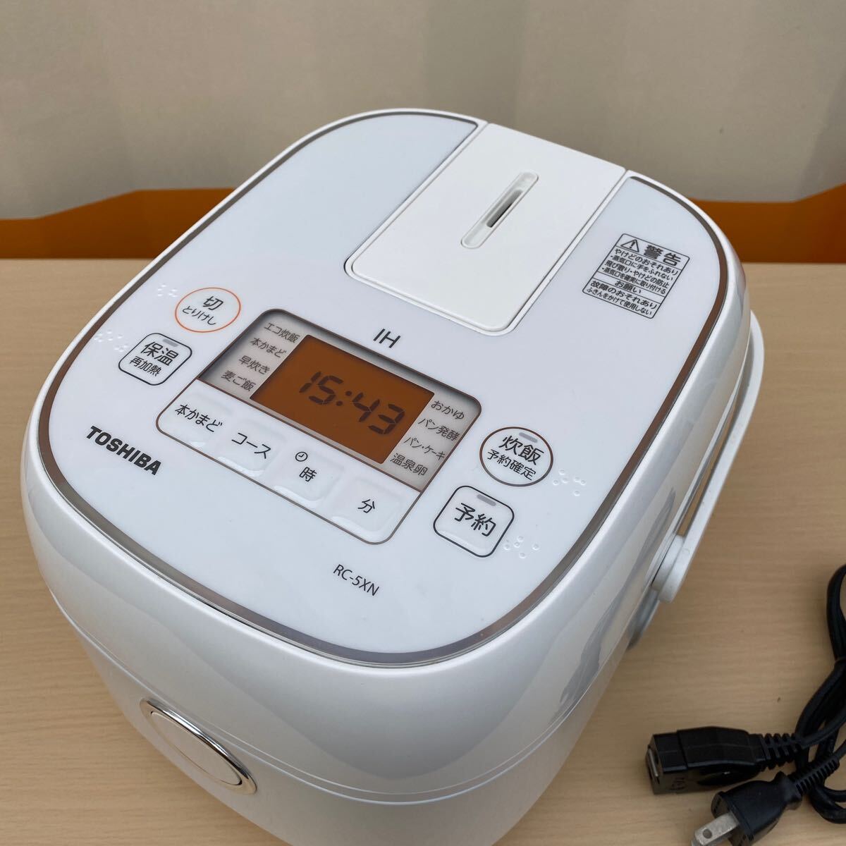TOSHIBA IH jar rice cooker 3..RC-5XN white operation verification settled secondhand goods 