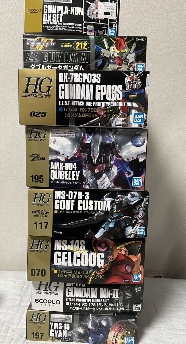 HGUC ガンプラ　8体セット　未組立　プラモデル バンダイ ガンプラセット キュベレイ　GP03 ゲルググ　グフ　エコプラ_画像1