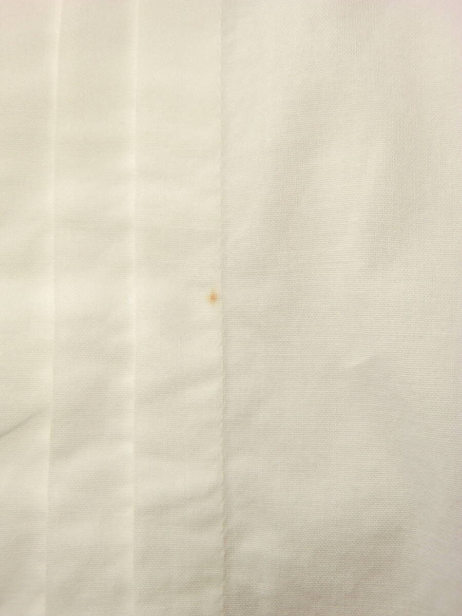 白　長袖　綿100% スタンドカラーシャツ　ロングブラウス　ミニワンピース　