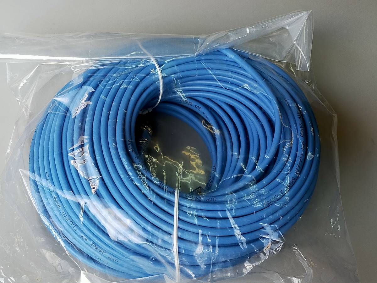 LANケーブル　約50ｍ　cat5e　UTP 24AWG 4PR TIA/EIA 568B2 CAT5e　ブルー！_画像4