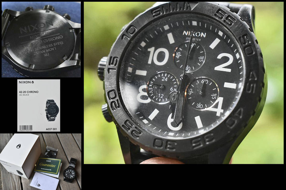 消費税無し 【NIXON ニクソン】☆４２－４０ 001☆箱付☆ BLACK☆A037