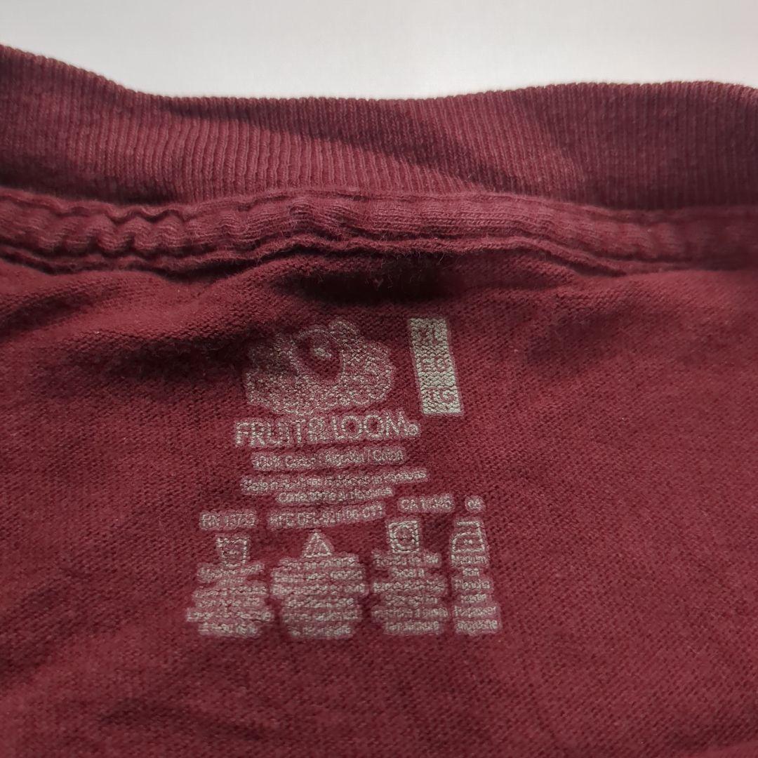 FRUIT OF THE LOOM半袖Tシャツプリント赤メンズXL　c8_画像6
