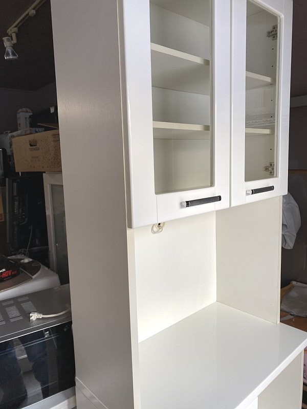 札幌限定■ニトリ 食器棚 キッチンボード レンジ台 FSVⅡ-80 幅75cm 高さ211cmの画像1