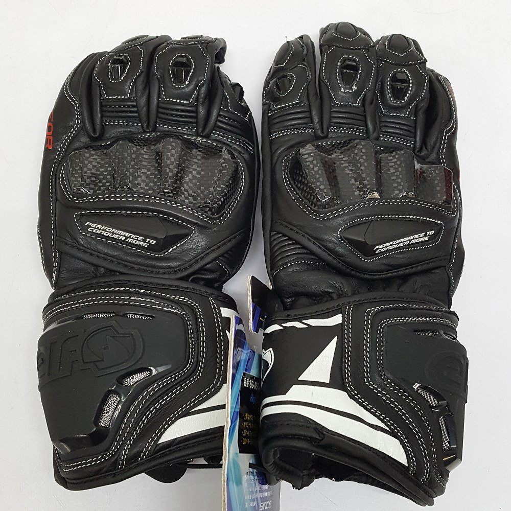 《未使用》elf エルフ EG-A504 High Comp Glove ハイコンプグローブ サイズＭ バイク グローブ《生活・80サイズ・福山店》O051の画像2