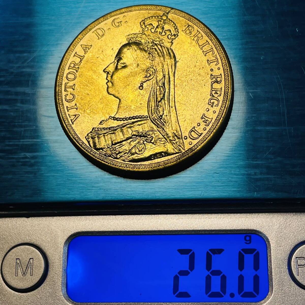 古銭 イギリス ヴィクトリア女王 1887年 聖ジョージ 竜殺し ナイト ドラゴン コイン 金貨 硬貨の画像6