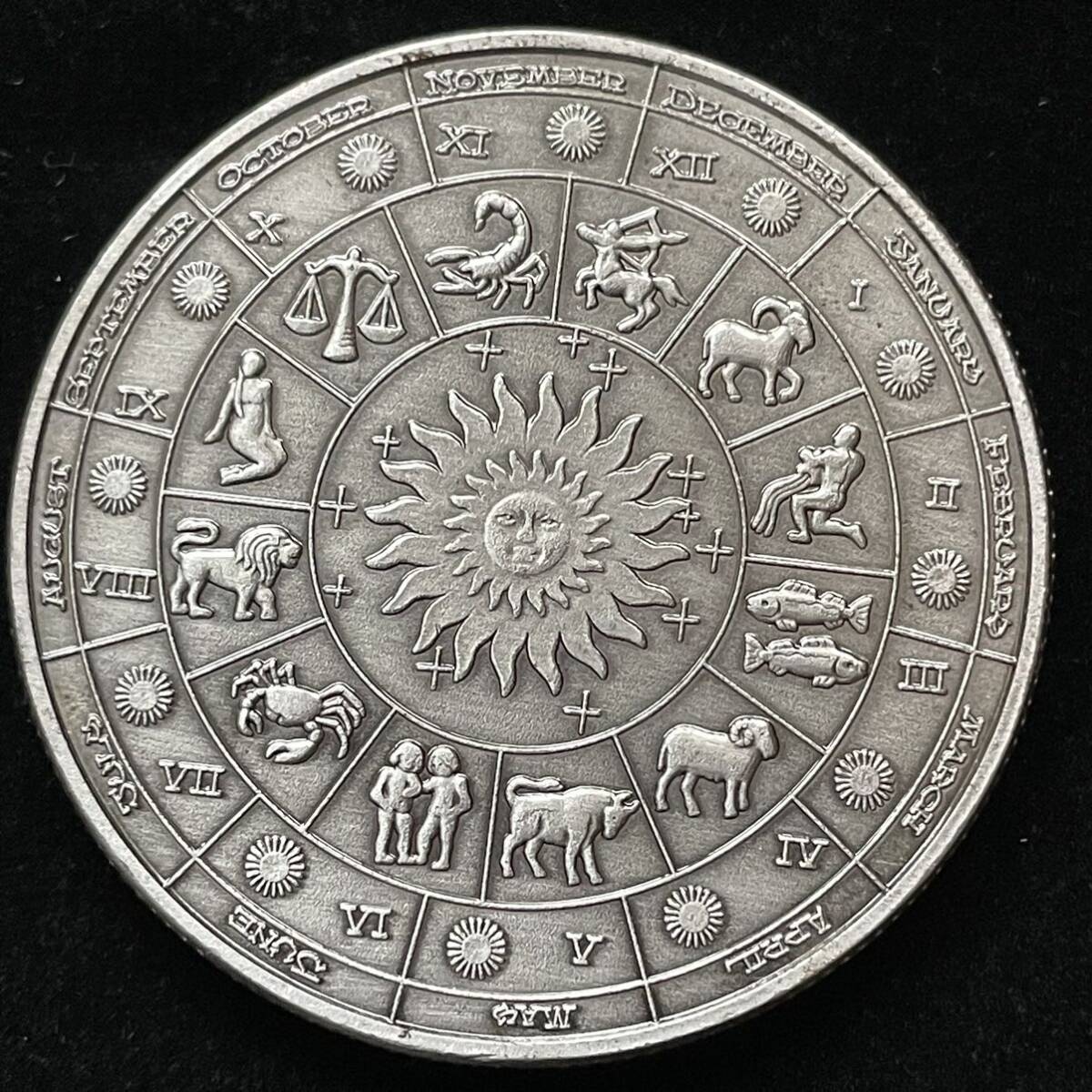 硬貨 黄道十二の宮 おひつじ座（Aries） 3月21日（春分）から4月20日（穀雨）まで 記念メタル アンティーク コイン の画像2