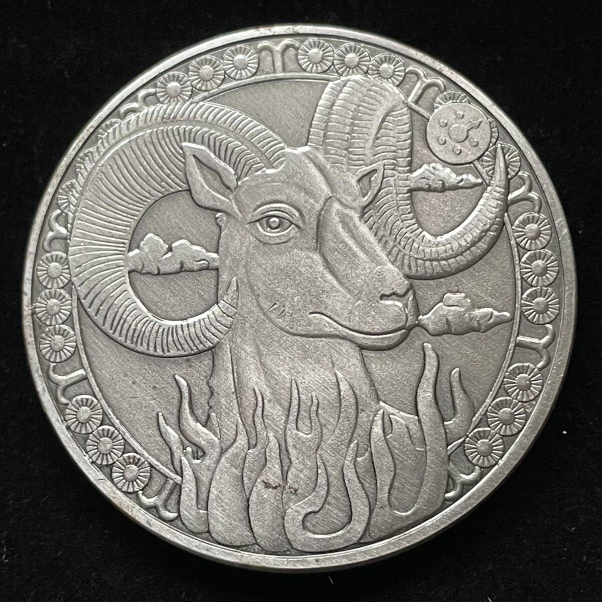 硬貨 黄道十二の宮 おひつじ座（Aries） 3月21日（春分）から4月20日（穀雨）まで 記念メタル アンティーク コイン の画像1