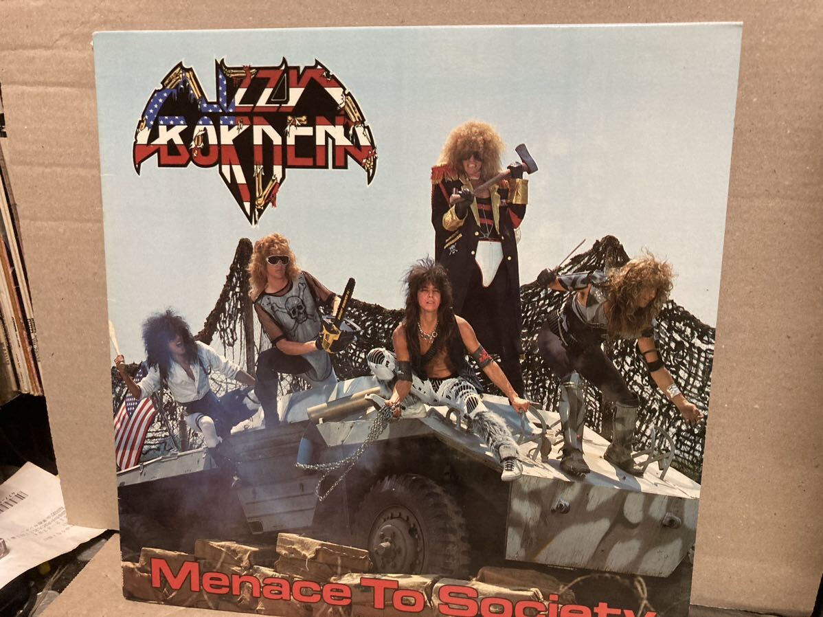 LIZZY BORDEN【LP MENACE TO SOCIETY】HEAVYMETAL/HARD ROCK/HM/HR/MOTLEY CRUE/WASPの画像1