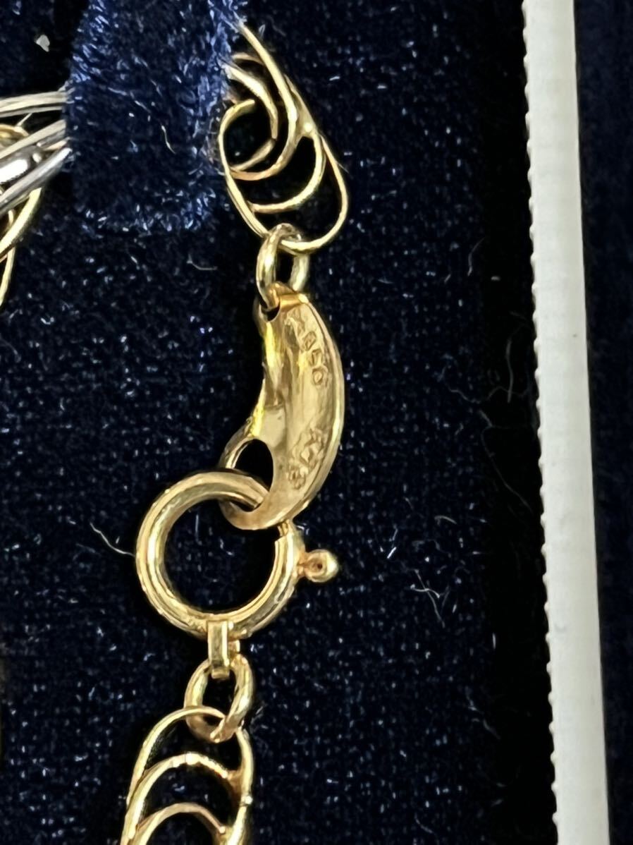 プラチナと金のネックレス ｐｔ８５０ １８ｋの刻印あり12グラムの画像2