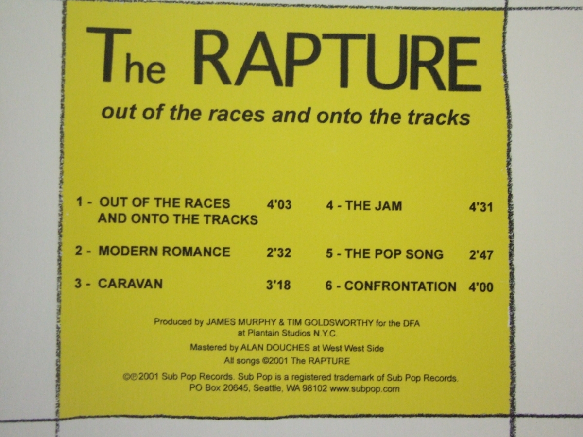 【CD】ザ・ラプチャー　The RAPTURE / out of the races and onto the tracks_画像2