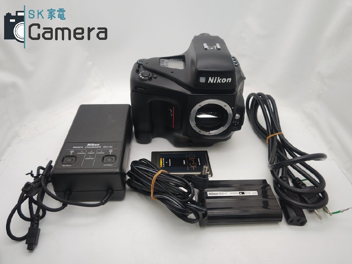 Nikon E3 + QUICK CHARGER + NIKON ES-1 カプラー + MEMORY CARD HG-40 付 ニコン 動作未確認部分有の画像2