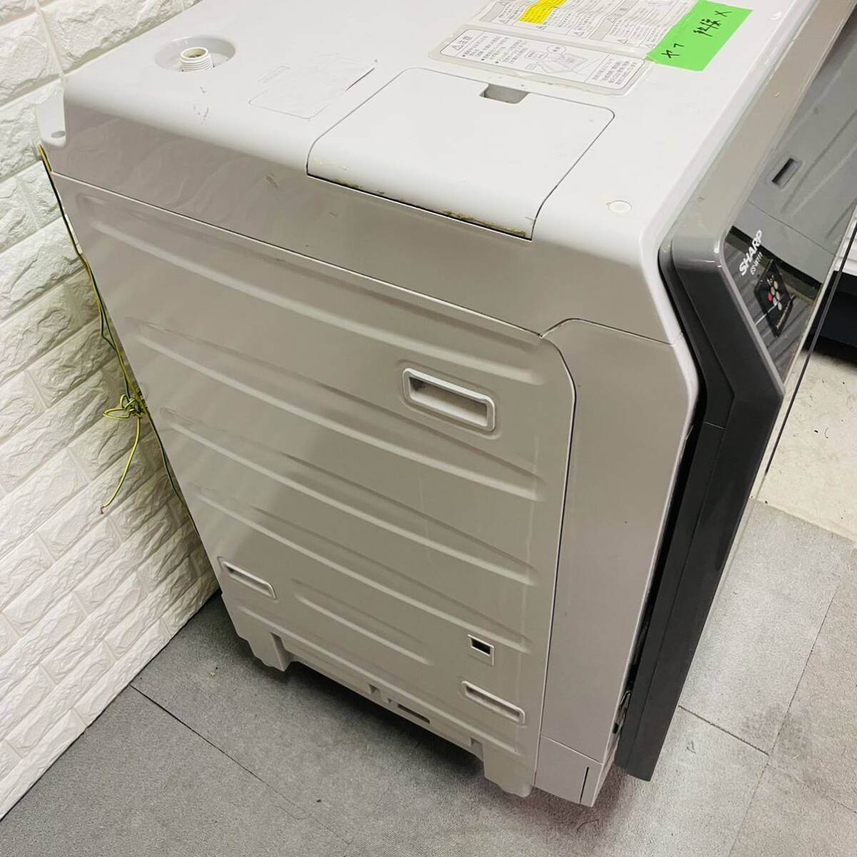 1円スタート 2019年製 SHARP ドラム式洗濯乾燥機 ES-W111-S左開き シャープ ガラスドア 直接配達どらちも可の画像4