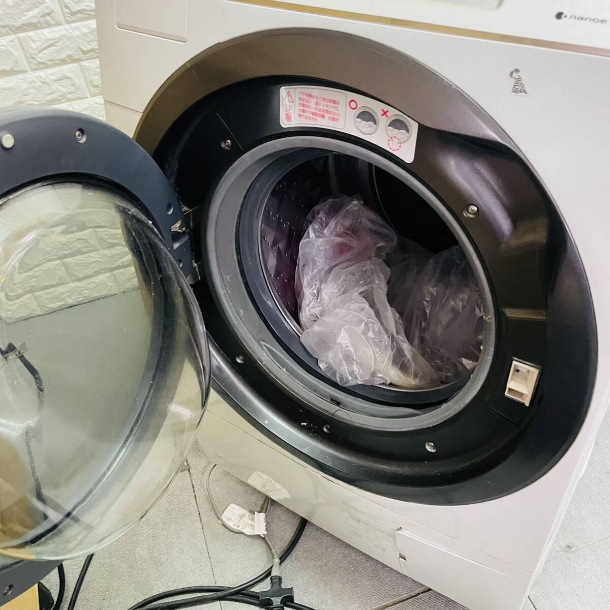 1円スタート2016年製Panasonic ドラム式洗濯乾燥機 左開き NA-VX9600 タッチパネル操作 直接引き取り可の画像7