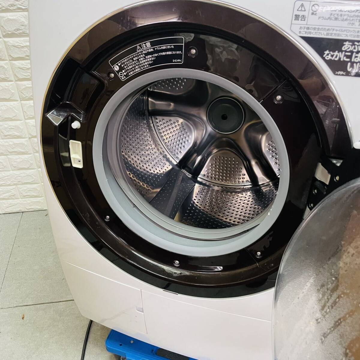 1円スタート2022年製HITACHI ドラム式洗濯乾燥機 BD-SV110G 右開き風アイロン 11キロ　直接可_画像3